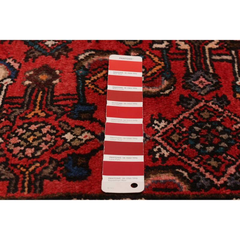 ECARPETGALLERY Hand-knotted Andelz Red Wool Rug - 3'6 x 12'7