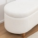 preview thumbnail 6 of 8, Modern Glam Teddy Fabric Upholstered Storage Ottoman Bench