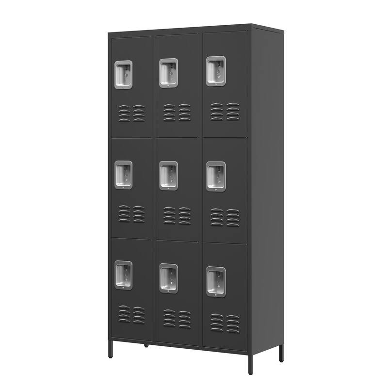 9 Door 72"H Metal Lockers With Lock