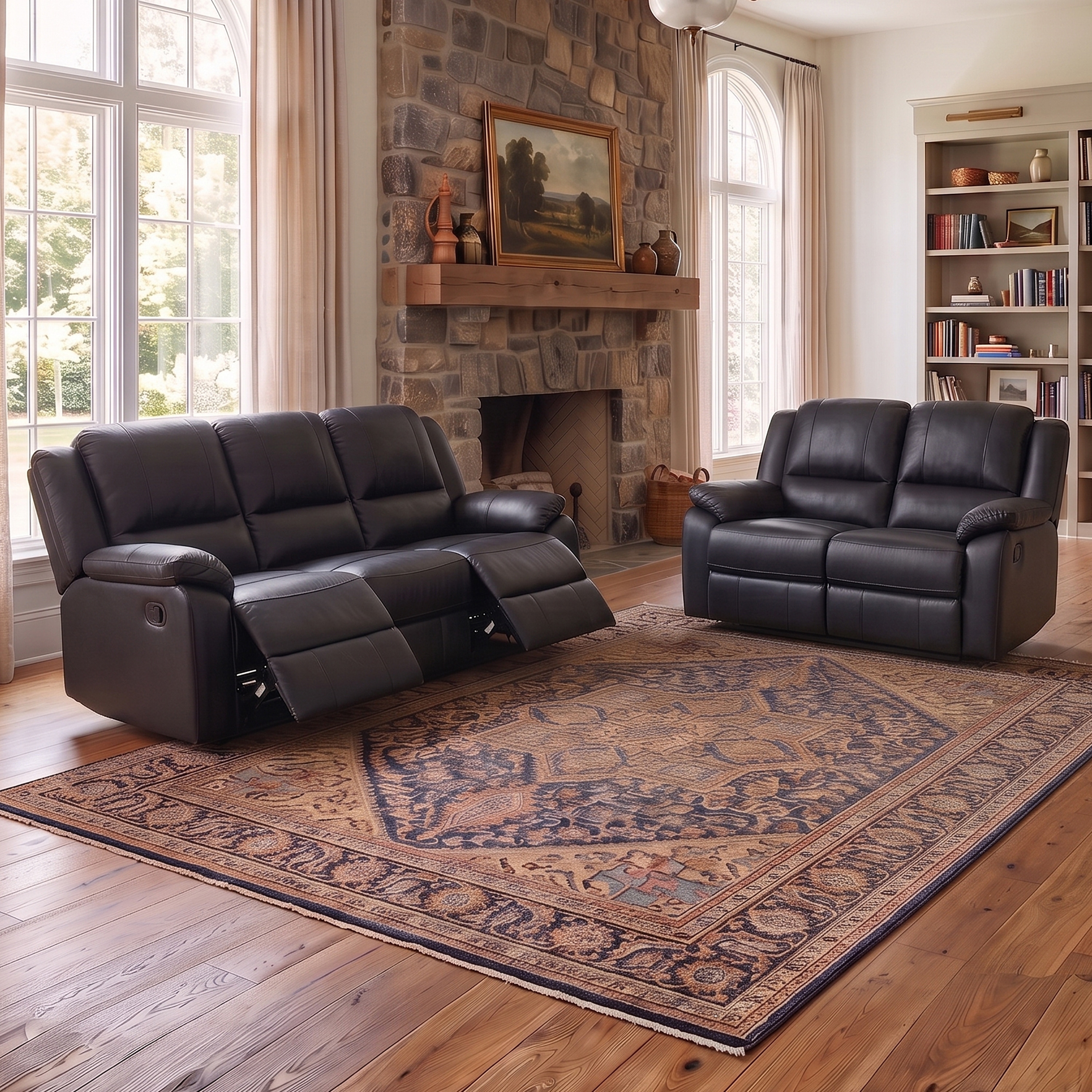 2 Piece Reclining Living Room Sofa Set