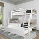 preview thumbnail 1 of 4, Max and Lily Scandinavian Twin over Full Bunk Bed with Trundle White/Natural - Twin/Full