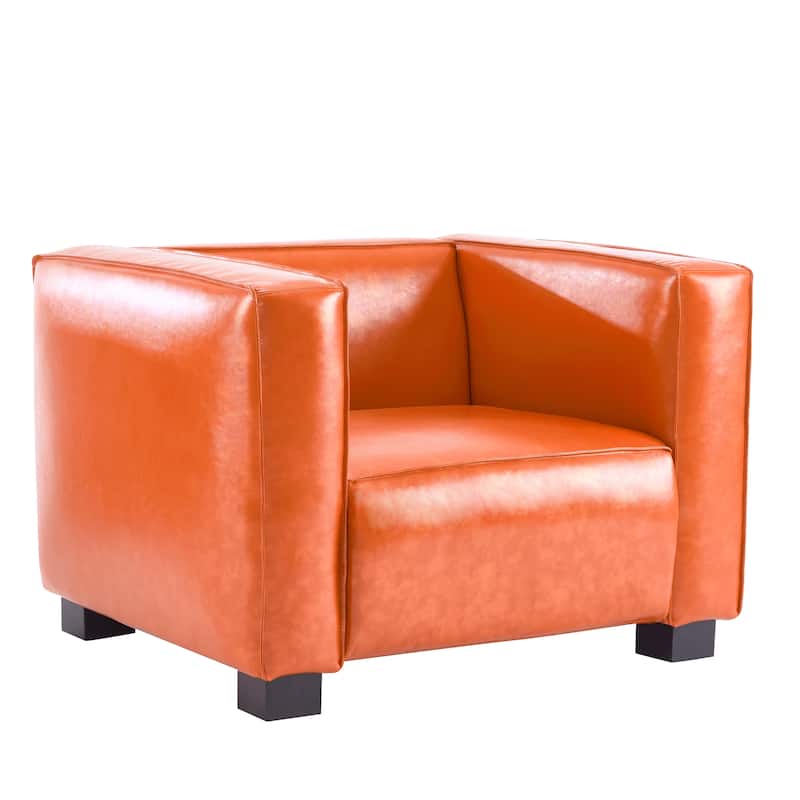 Goyette Faux Leather Club Chair by Christopher Knight Home