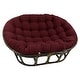 preview thumbnail 7 of 21, 65-inch by 48-inch Solid Twill Double Papasan Cushion (Cushion Only) Burgundy