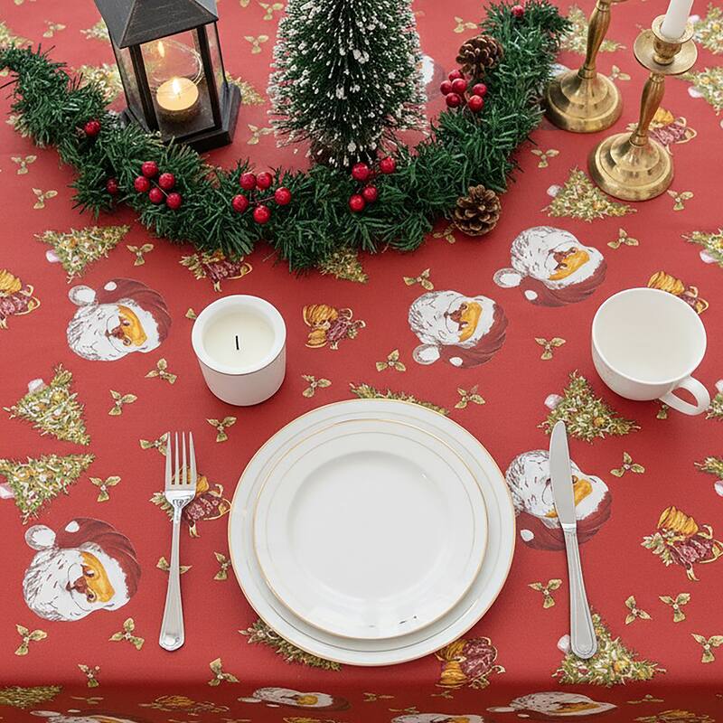 Ray Star Happy Christmas tablecloth Festival