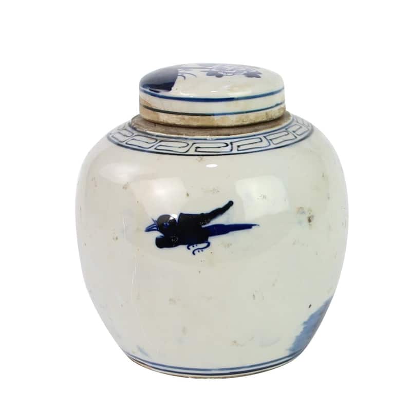 Blue And White Mini Jar Flower Blossom