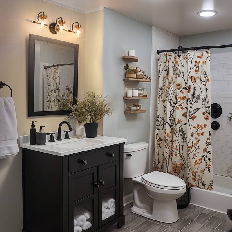 Modern Farmhouse 3-Light Bathroom Vanity Lights Gold Black Wall Sconces - L 22.4"xW 7.8"xH 7.5"