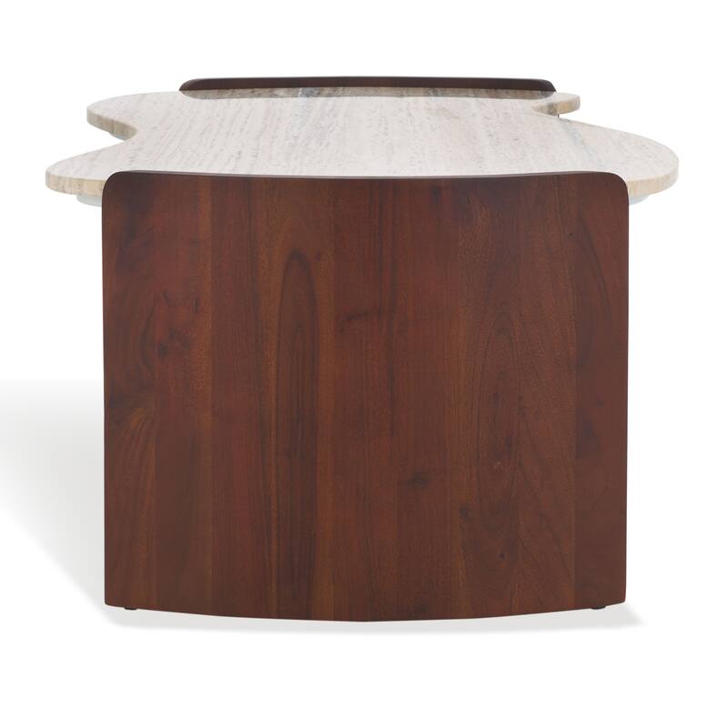 SAFAVIEH Couture Sheyenne Travertine Coffee Table - 50"W x 24"D x 15"H