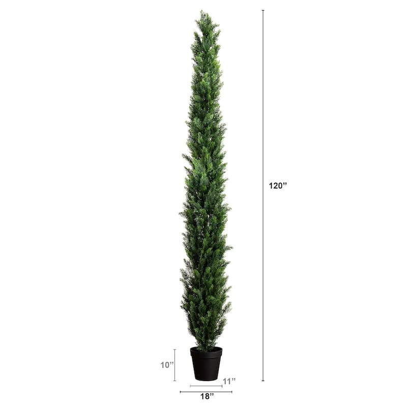 Tall Cedar Pine Artificial Tree with Planter - 10'