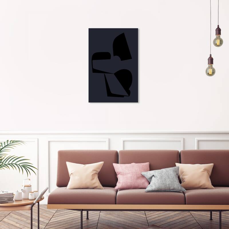 Wynwood Studio Canvas Abstract Geometry Distorted Black and Light Gray Modern & Contemporary Wall Art Canvas Print - 20 x 30