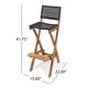 preview thumbnail 16 of 29, Polaris Outdoor 26" Square 3 Piece Wood and Wicker Bar Height Set by Christopher Knight Home