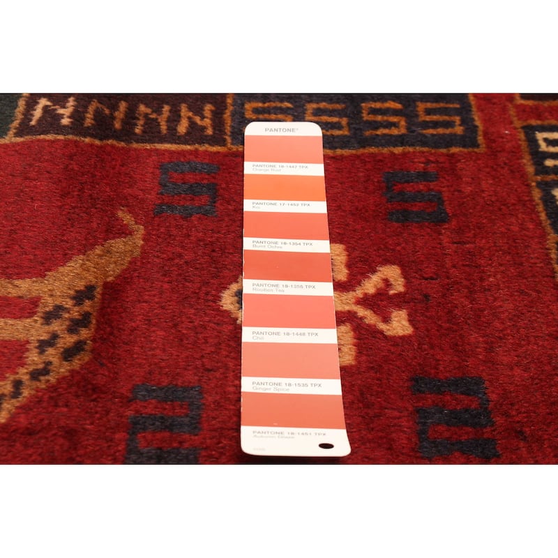 ECARPETGALLERY Hand-knotted Teimani Red Wool Rug - 3'10 x 6'2