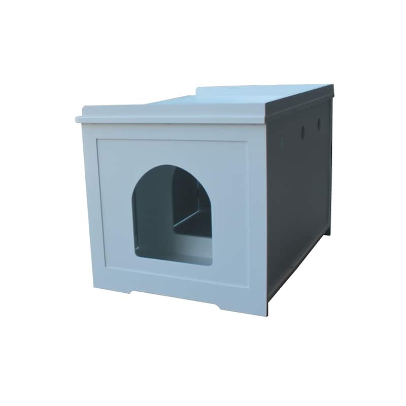 29.72in.W Cat Litter Box Enclosure Hidden Cabinet Cat House Side Table