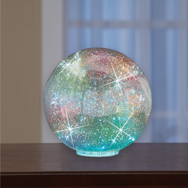 Color Changing Crackled Glass Sphere with Timer Bed Bath & Beyond