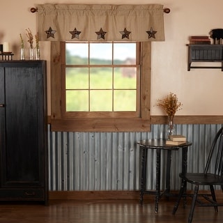 Farmhouse Star Applique Valance