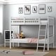preview thumbnail 19 of 33, Costway Twin Over Twin Bunk Bed Convertible 2 Individual Beds Wooden