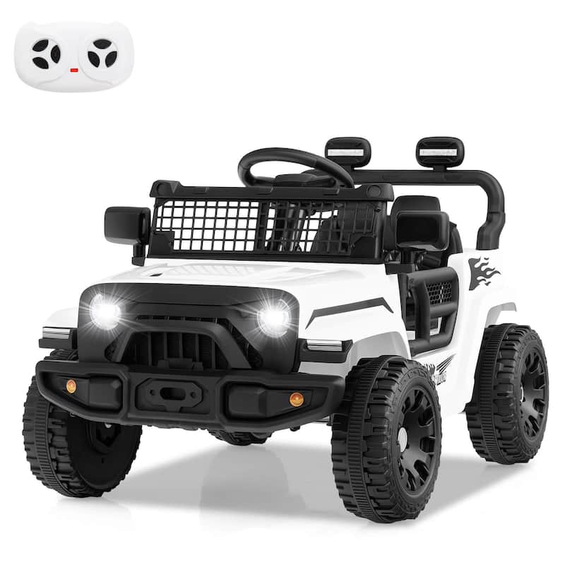 Costway 12V Kids Ride on Truck Car Battery Powered Electric Vehicle - See Details - White