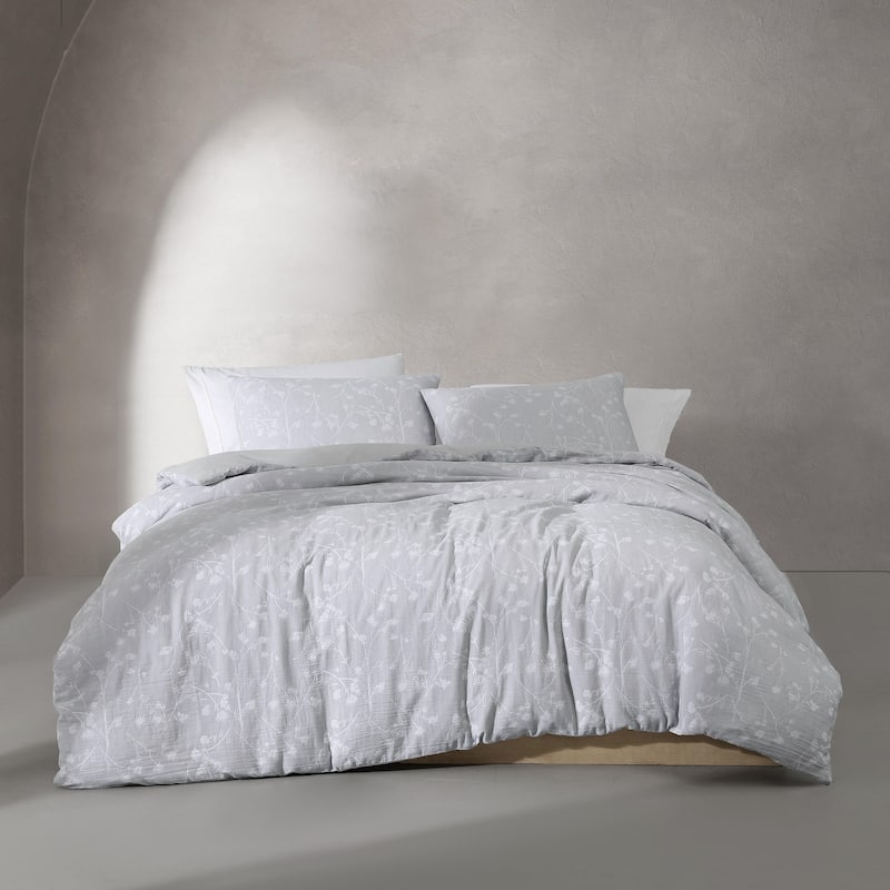 Calvin Klein Umbra Floral Cotton Grey Comforter Set