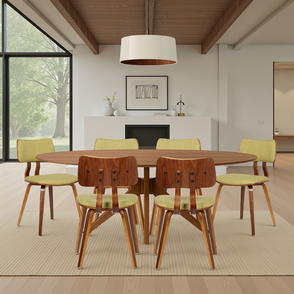 Carson Carrington Ladeplads Mid-century Modern Wood & Upholstered Dining Chair