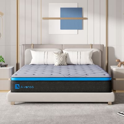 12 Inch Hybrid Mattress in a Box, Medium Firm Pocket Spring and Gel Memory Foam Mattress, Edge Support, CertiPUR-US Certified
