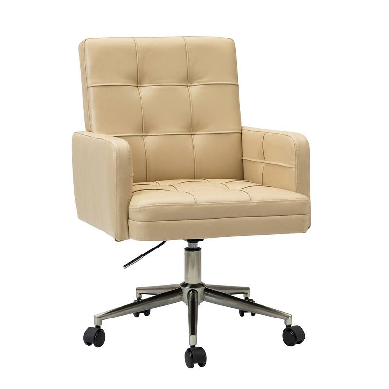 Lorenz Modern Vegan Leather Height-adjustable Office Chair with 5 Wheels by HULALA HOME