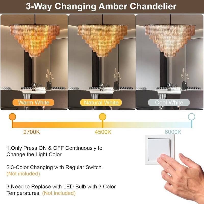 KAYLA Rectangle Ceiling Chandeliers Big Home Decoration Large Hanging Lamps for Dining Room,Pendant Lights