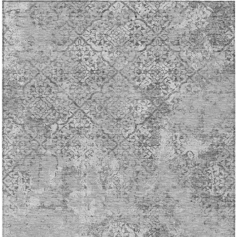 HomeRoots Floral Transitional Rectangle Outdoor Rug