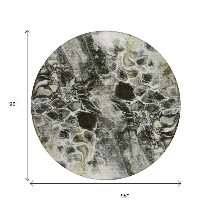 HomeRoots Abstract Transitional Rectangle Outdoor Rug