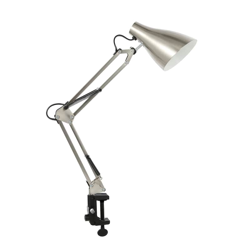 Hugo 28.5" Classic Industrial Adjustable Articulated Clamp-On LED Task Lamp, by JONATHAN Y