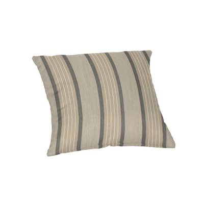 Sunbrella 20 inch Square Stripe Outdoor Throw Pillow