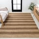preview thumbnail 1 of 19, JONATHAN Y Jayden Rustic Farmhouse Woven Jute Stripe Area Rug Natural/Brown - 2 X 10