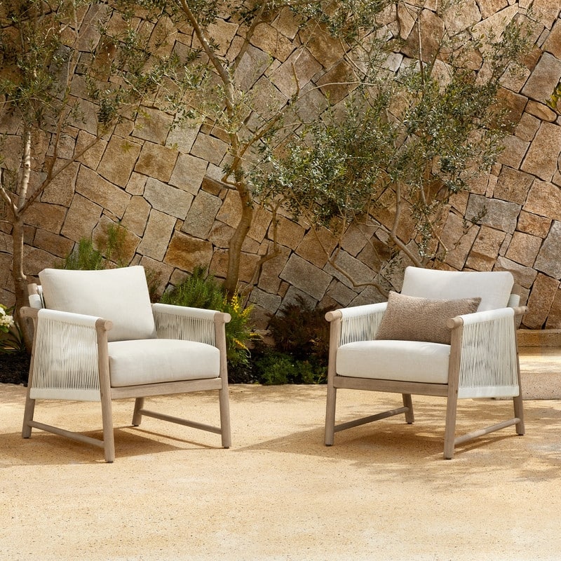 Lynn 3-Piece Outdoor Wood Patio Furniture Bistro Set
