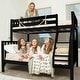 preview thumbnail 13 of 22, Max and Lily Scandinavian Twin over Full Bunk Bed
