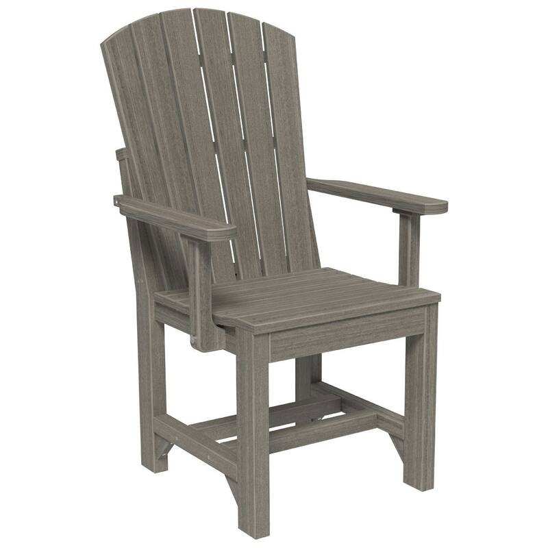 Set of 4 Poly Lumber Adirondack Dining Chairs