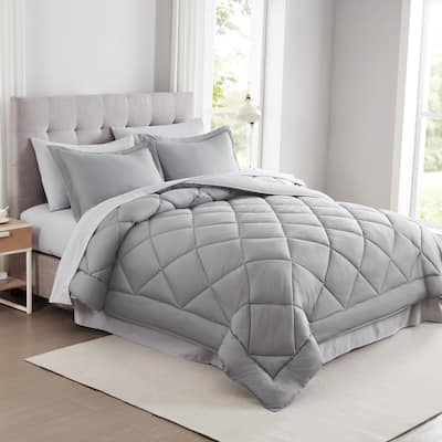 Modern Threads 7-Piece Reversible Comforter Set - Includes Comforter, Sheets, Pillowcases, Shams