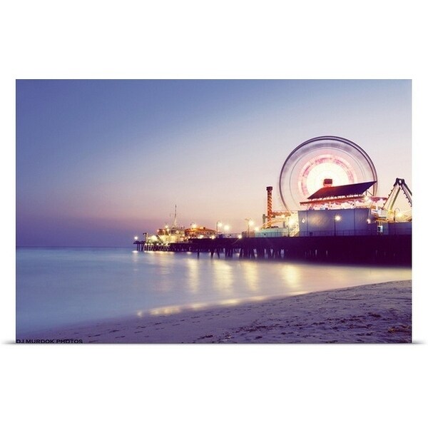 "Ferris Wheel on the wharf, Santa Monica, California" Poster Print