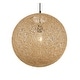 preview thumbnail 5 of 6, Kovacs P5570 Entwined 1 Light 16" Wide Pendant with Rattan Shade