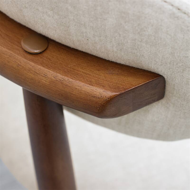 Set of 2 Armless Flannelette Upholstered Dining Chairs