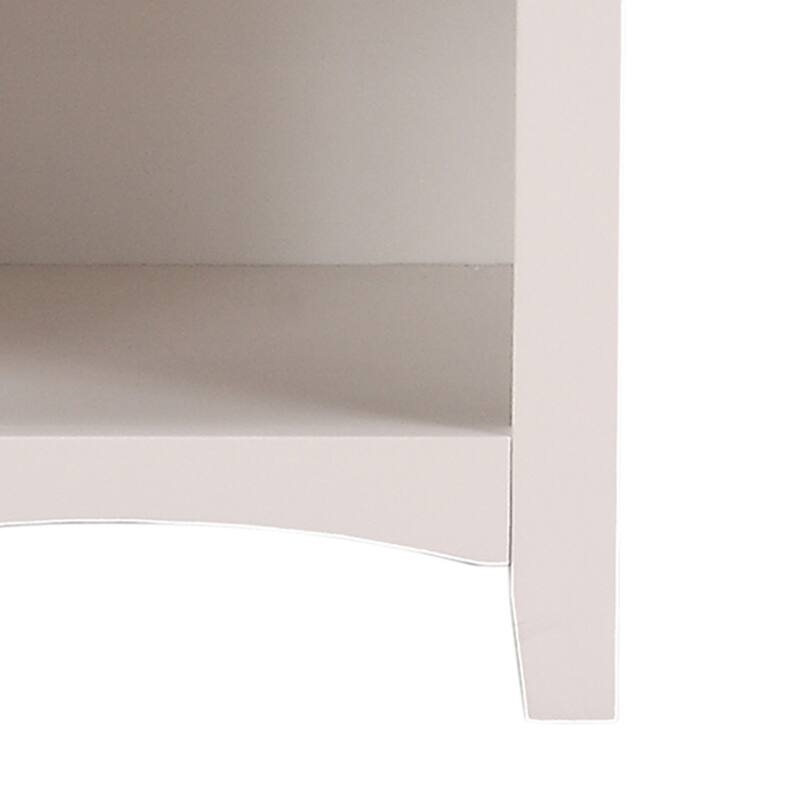 White 1 Drawer 22 in. W Nightstand with Sturdy Hardware and Ample Storage