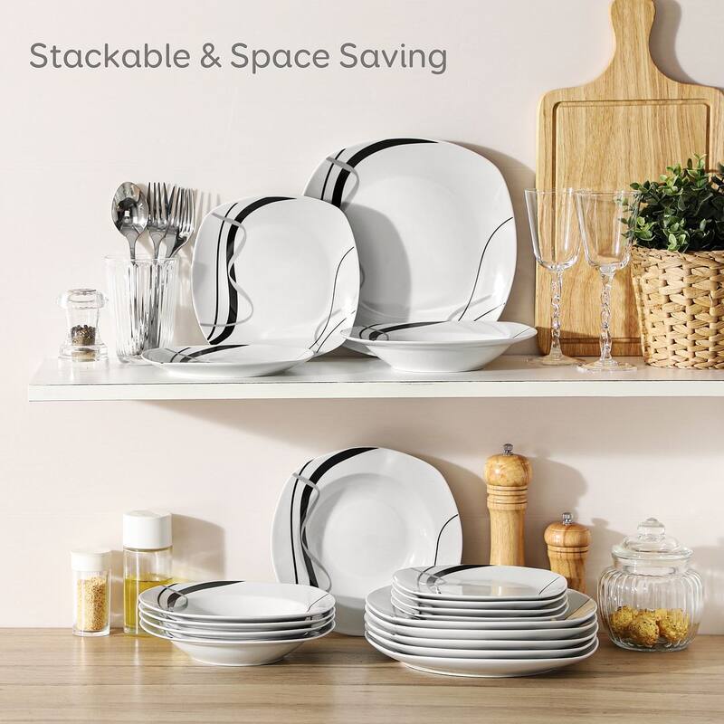 VEWEET Fiona Porcelain Dinnerware Set
