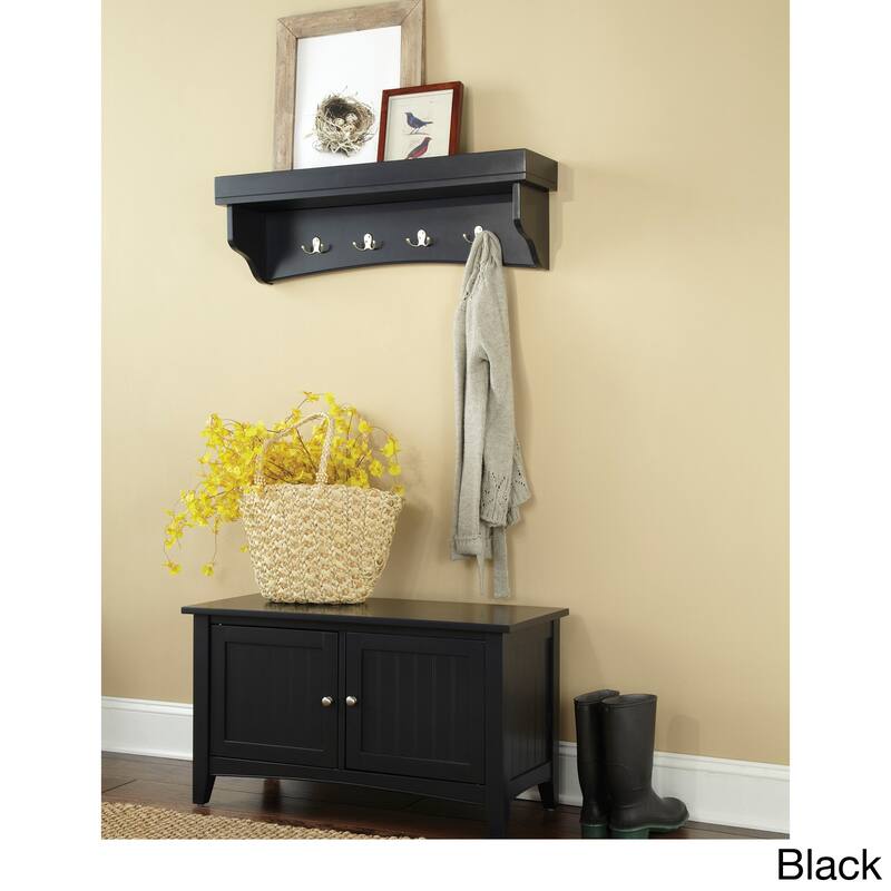 Daintree Tray Shelf Coat Hook and Storage Bench Set