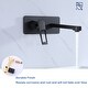 preview thumbnail 5 of 9, Stylish Single Handle Wall Mounted Bathroom Faucet Single Hole With Deck Plate