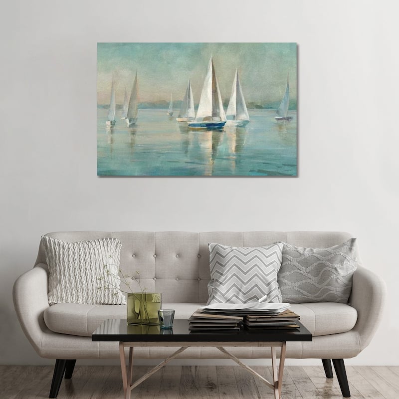iCanvas "Sailboats at Sunrise" by Danhui Nai Canvas Print - 32x48x1.5