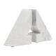 preview thumbnail 8 of 10, Decorative Modern Marble Triangle Bookends - Home Decor - 6", White - 6.0"
