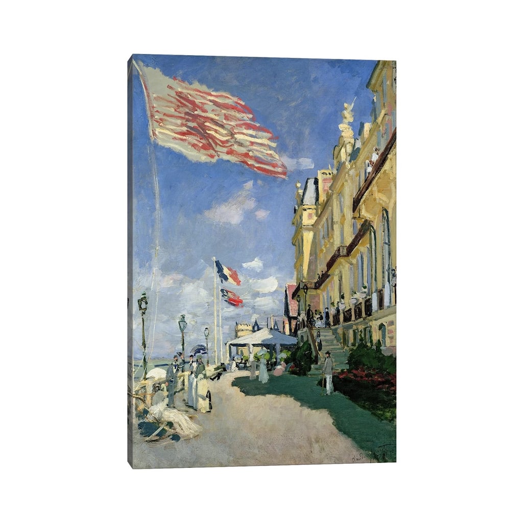 iCanvas "The Hotel des Roches Noires at Trouville, 1870 " by Claude Monet Canvas Print