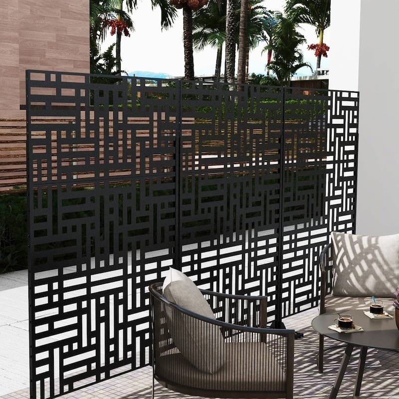 Privacy Screen Outdoor Free Standing Outdoor Screen Panel - 72"H x 47"W