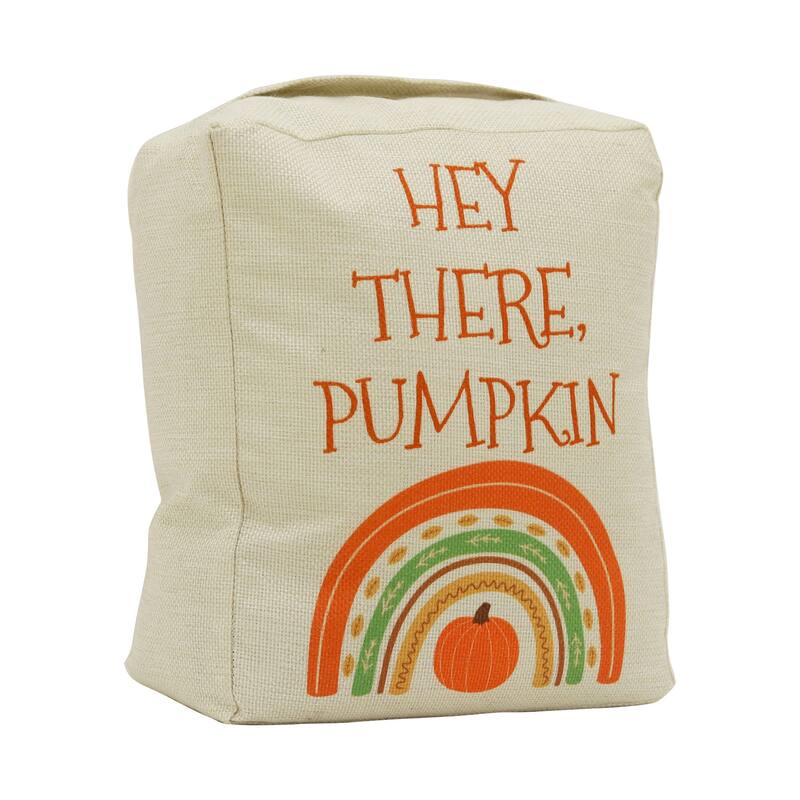 Hey There Pumpkin Fabric Door Stop
