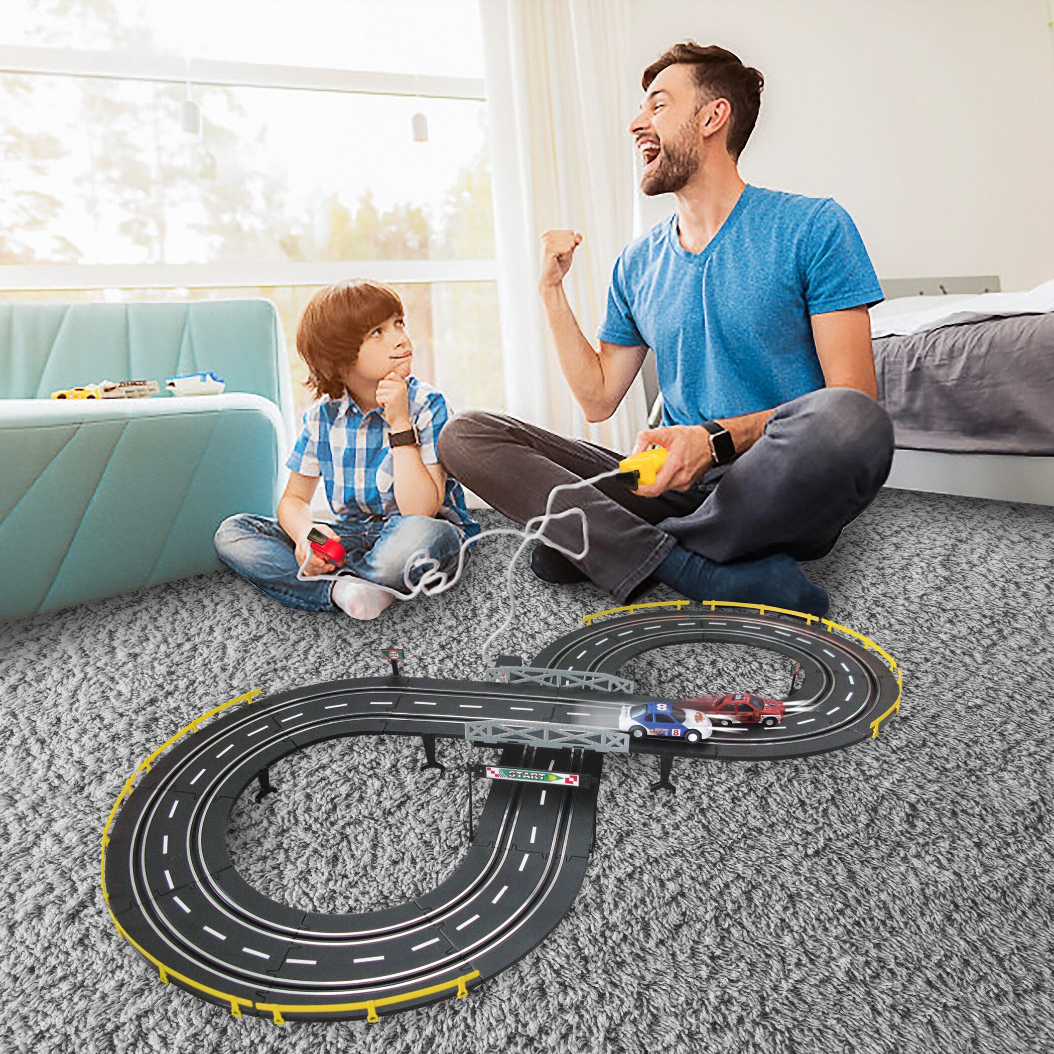 speed chase battery operated road racing set