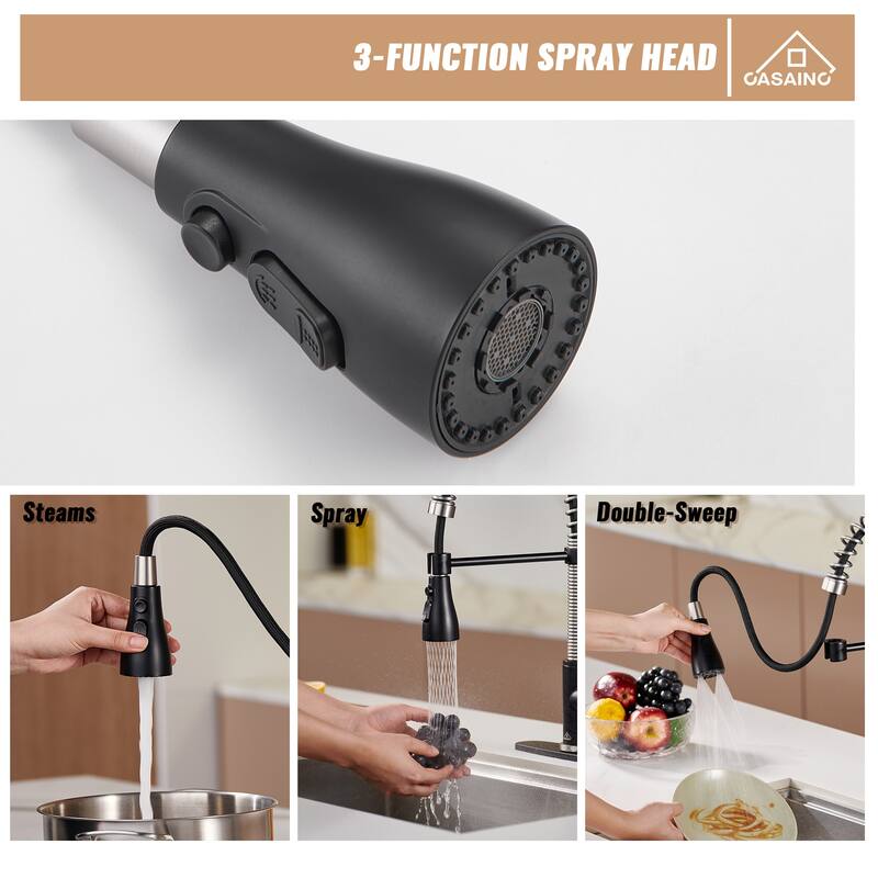 Single Handle Pull Down Sprayer Kitchen Faucet