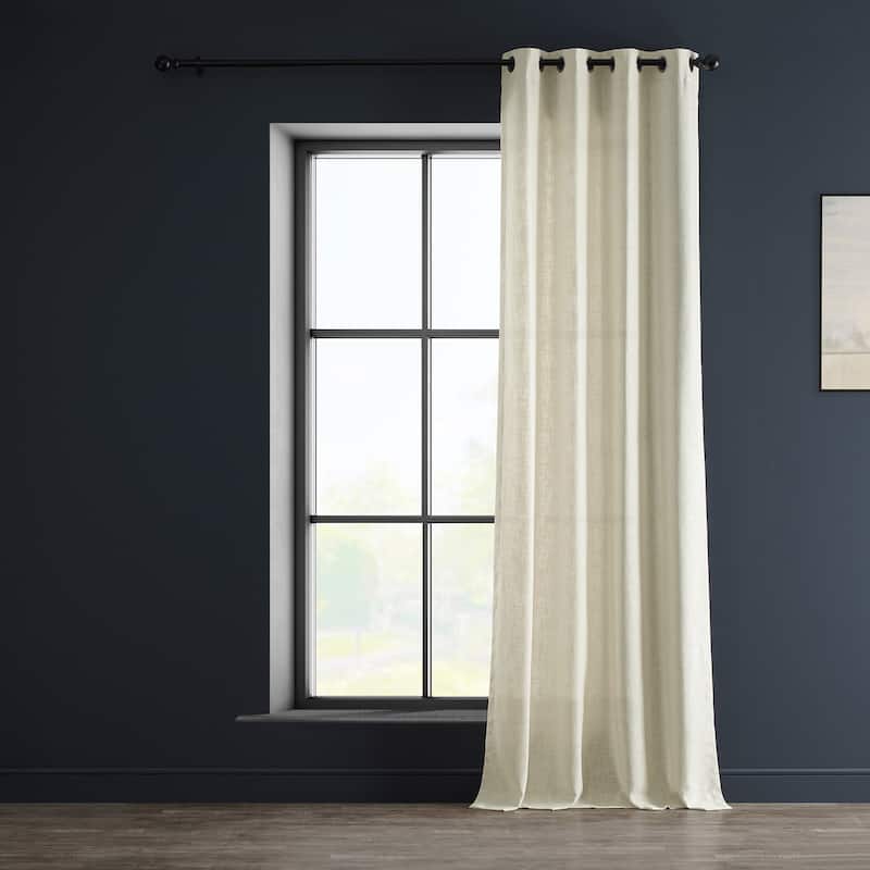 Exclusive Fabrics Heavy Faux Linen Grommet Curtain (1 Panel)