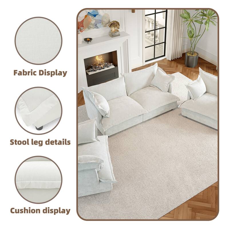 Cloud Chenille Upholstered Modular Sectional Sofa